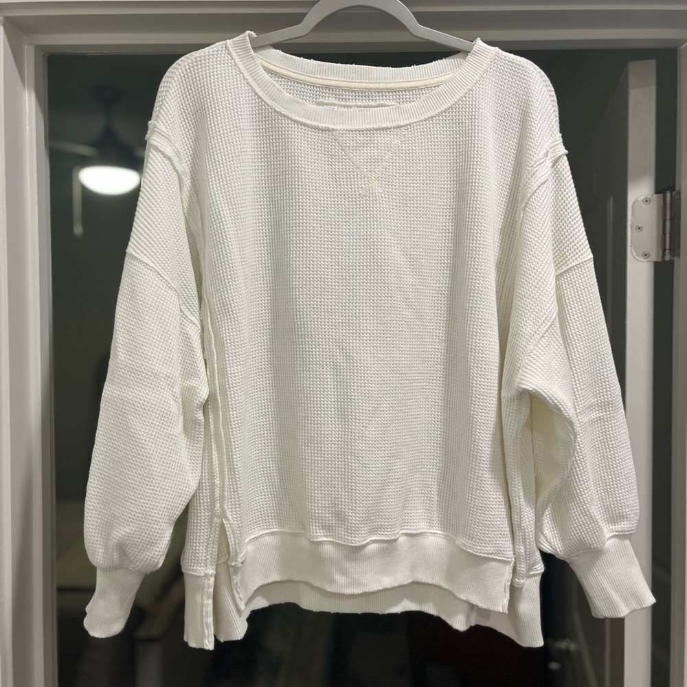AE/Aerie Big Hug Waffle Sweatshirt